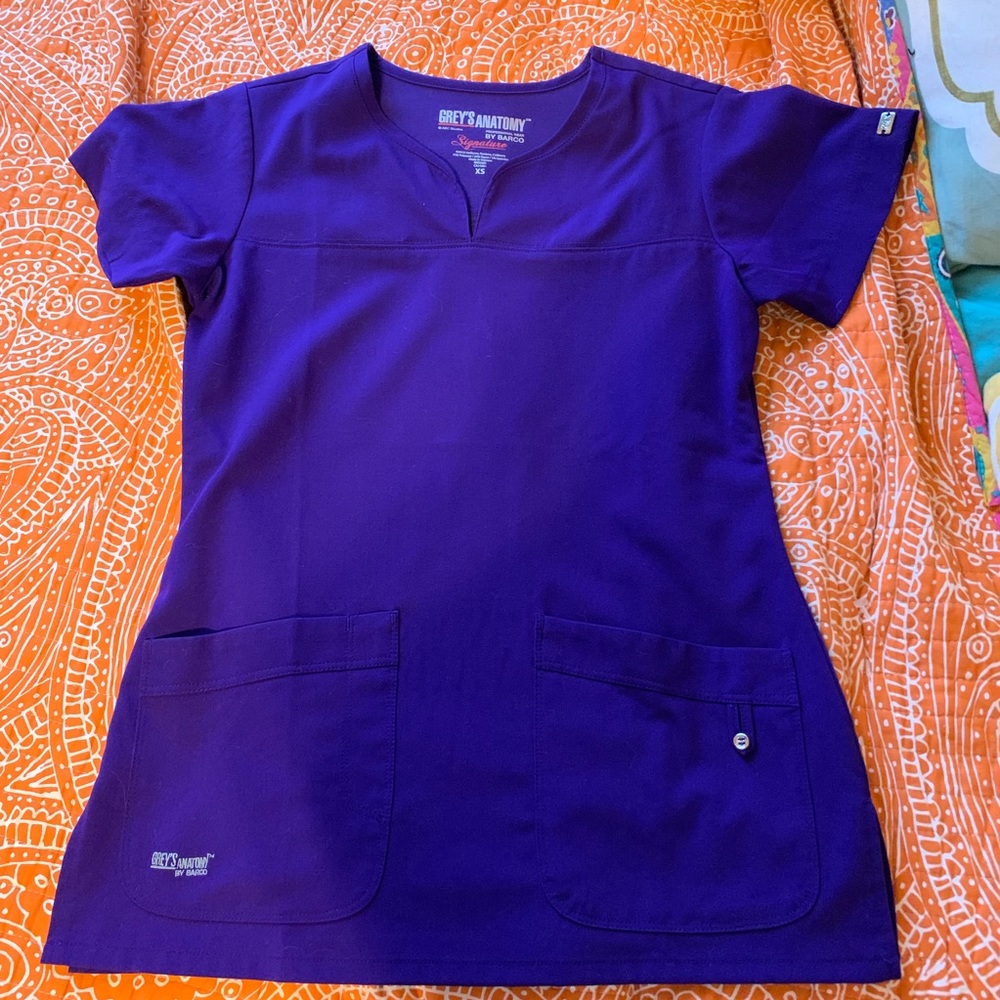 Greys Anatomy Purple Scrub Top